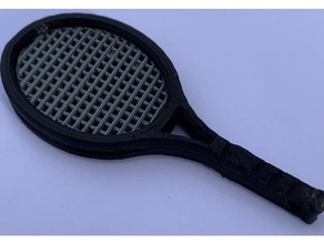 multi colore tennis racchetta remixato 3d stampa catena divertimento chiave portachiavi 3d print model - Mito3D