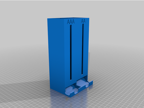 alto batteria dispenser dual aaa aa tiene costco batterie organizzazione titolare supporto 3d print model - Mito3D