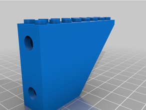 2x8 corto versión construcción juguetes monitor Lego compatible filamento remezclar pared montar 3d print model - Mito3D