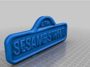 sesame street sign 3d printing 3d print model - Mito3D