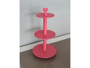 cup cake stand kitchen & dining muffin plate 3d print model - Mito3D