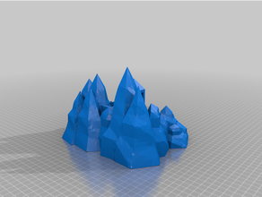 mountain scene 3d printing 3d print model - Mito3D