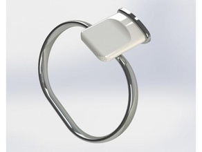 toalla anillo reemplazo baño bricolaje diy partes soporte gancho estante 3d print model - Mito3D