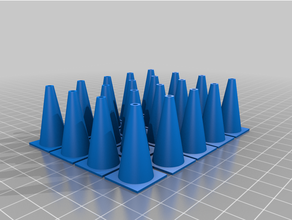 20 cono trafico 3d impresión 116 1 16 escala obra construcción 3d print model - Mito3D