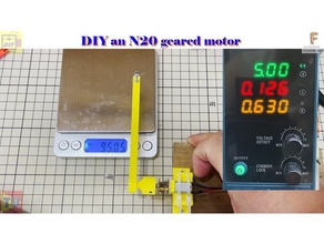 diy n20 geared motor measured stall current torque 3d printer accessories 3d print model - Mito3D