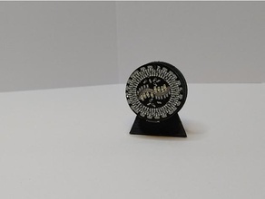 mrna vaccine badge tablestand coins & badges holder covid 19 3d print model - Mito3D