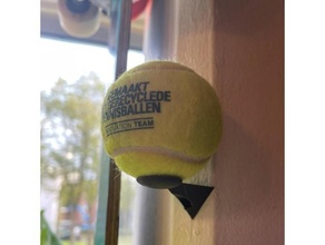 tennis palla parete Schermo arredamento titolare supporto 3d print model - Mito3D
