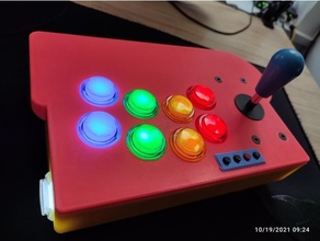 joystick video games arcade starts fightstick sanwa 3d print model - Mito3D