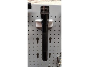 flashlight pegboard wall holder - taschenlampen lochwand halterung tool holders & boxes maglite mount werkstatt 3d print model - Mito3D