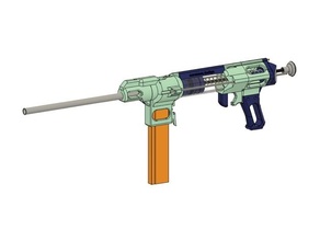 nte serie 20 scheletrato rivisto meccanico giocattoli nerf blaster pistola nessuna ragione posteriore spiedo 3d print model - Mito3D