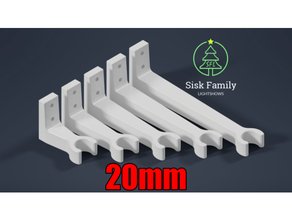 20mm pvc pipe mount clip outdoor & garden christmas metric sch40 support sfl ws2811 xlights 3d print model - Mito3D