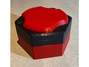 bükülme kilit altıgen Kutu gizli yeniden düzenleme konteynerler konteyner bulmaca kıvrımlı 3d print model - Mito3D