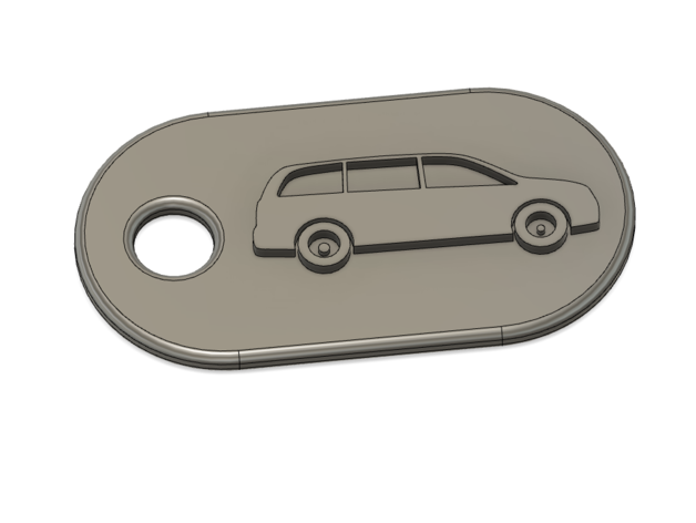 caravana chaveiro chaveiros minivan furgão 3D print model - Mito3D