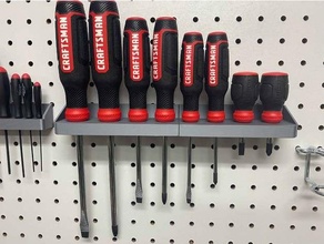 craftsman screwdriver set assorted 8-piece pegboard tool holders & boxes tools 3d print model - Mito3D