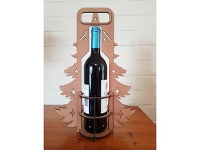 christmas wine holder household lasercut