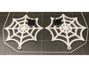 spider web earrings halloween 3d print model - Mito3D