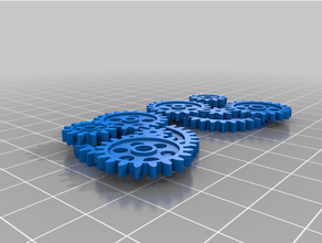 gear earrings 3d print model - Mito3D