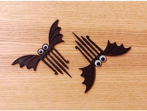 cute halloween bat comb accessories bat comb cute googly eyes hair hair clip hair ornament halloween ornament