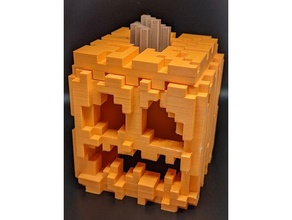 minecraft pumpkin colors video games halloween 3d print model - Mito3D