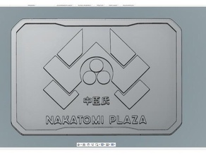 nakatomi praça placa adereços morrer Difícil John Mcclane lento 3d print model - Mito3D