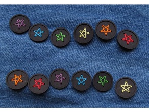 one-inch five-holed buttons 12 accessories button buttons clothing clothing accessory clothing button clothing repair fashion fashion accessories haberdashery repair sewing sewing accessories sewing button star