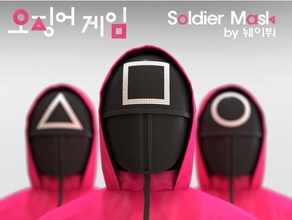 soldat masques calamar Jeu re téléversé art masque Netflix 3d print model - Mito3D