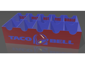 taco campana salsa pacchetto caddy cucina cenare diablo caldo organizzatore 3d print model - Mito3D