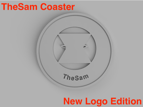 thesam coaster 2 logo kitchen & dining 85mm beer coffee cup drink glass golf house king sam spill stain water 3d print model - Mito3D