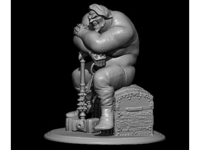 goblin guardian chest 3d printing miniatures walades wargaming 3d print model - Mito3D