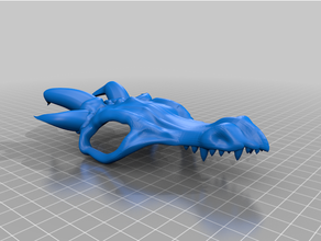 dragon skull hair pin teeth fashion clip 3d print model - Mito3D