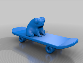 fred frog skateboard 3d printing 3d print model - Mito3D