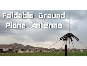 foldable ground plane antenna electronics amateur radio ham 3d print model - Mito3D