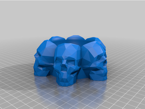 poly skull bowl containers 3d print model - Mito3D