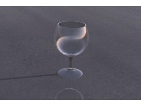 wineglass decor glass 3d print model - Mito3D
