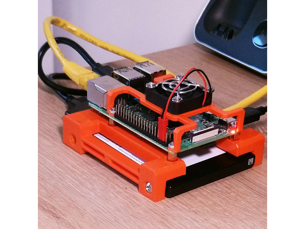 rpi 4 server Astuccio guaina Fai staffa montare nas OMV lampone pi 3D print model - Mito3D