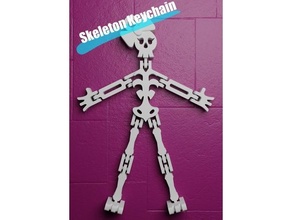 skeleton key chain toys & games decoration glow dark halloween keychain 3d print model - Mito3D