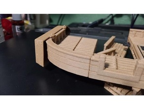 aft deck longboat hanger vehicles 3d print model - Mito3D