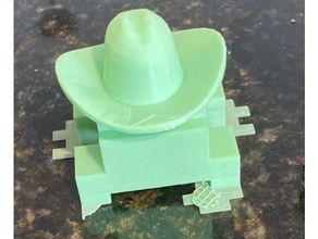 minecraft frog cowboy hat 3d printing 3d print model - Mito3D