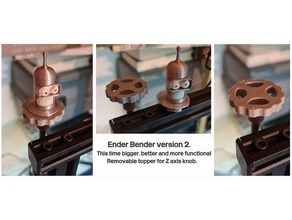 headz ender bender axis knob removable ornament 3d printer accessories z-axis 3d print model - Mito3D