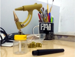airbrush adapted inhaler engine diy adapter paint gun pen painting pqp-br spray 3d print model - Mito3D