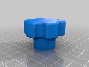 3 8 hexagonal botão pomo perilla pára tuerca mão Ferramentas 3d print model - Mito3D