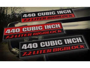 mopar 440 bigblock emblem signs & logos 3d print model - Mito3D