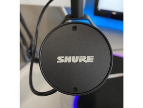 custom shure sm7b backplate replacement parts logo 3d print model - Mito3D