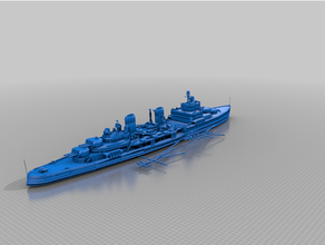 hms Belfast 3d impression bataille navale croiseur Londres marine navire ww2 3d print model - Mito3D