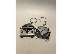 vw t1 bulli key chain schl sselanh nger accessories auto car keychain schlsselanhnger bus t5 3d print model - Mito3D