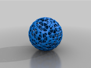 Voronoi fio luz ar livre jardim 3d conduziu esfera 3d print model - Mito3D