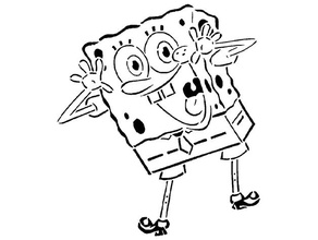 Schwamm Bob Quadrat Hose Schablone 2 2d Kunst Karikatur Nick Nickelodeon SpongeBob Schwammkopf 3d print model - Mito3D