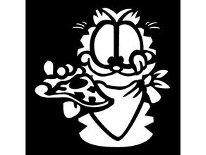 Garfield Schablone 5 2d Kunst Karikatur Katze Comic 3d print model - Mito3D