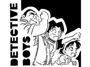 detective boys stencil 2d art anime case closed conan detective conan manga stencil