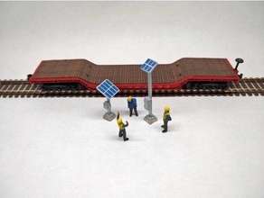 escala linha solar painéis adereços modelo Ferrovia 3d print model - Mito3D